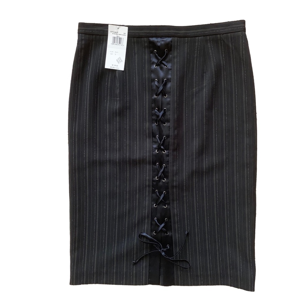 NWT BCBG Maxazria lace-up pencil suiting skirt